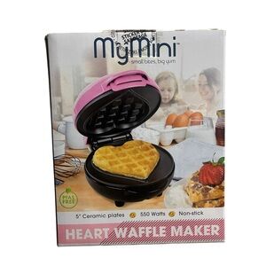 MyMini Pink Heart Waffle Maker